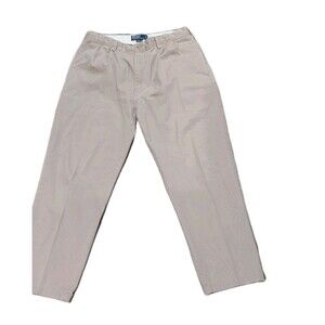 Mens Ralph Lauren Hammon Pant Khaki Pleats Sz 34x30 Chno Pants